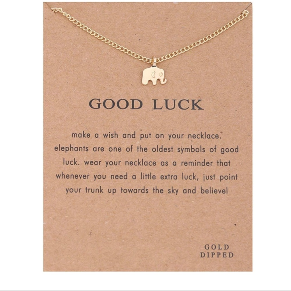 Elephant Necklace with Inspirational Card
